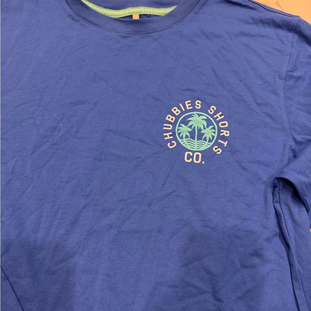 Chubbies Vibrant Blue Long Sleeve Tee - Picture 2 of 4